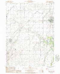 1986 Map of Onarga West, Iroquois County, IL — High-Res | Pastmaps